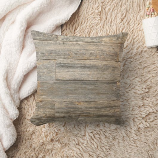 軽い動揺して木素朴の木目の板 クッション (ブランケット)