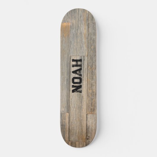 軽い動揺して木素朴の木目の板 スケートボード (正面)