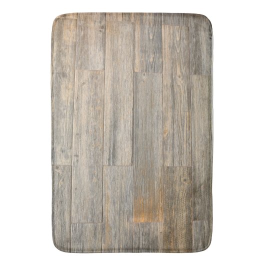 軽い動揺して木素朴の木目の板 バスマット (正面縦)