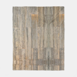 軽い動揺して木素朴の木目の板 フリースブランケット