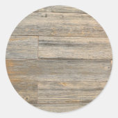 軽い動揺して木素朴の木目の板 ラウンドシール (正面)