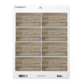 軽い動揺して木素朴の木目の板 ラベル (フルシート)