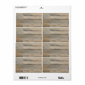 軽い動揺して木素朴の木目の板 ラベル (フルシート)