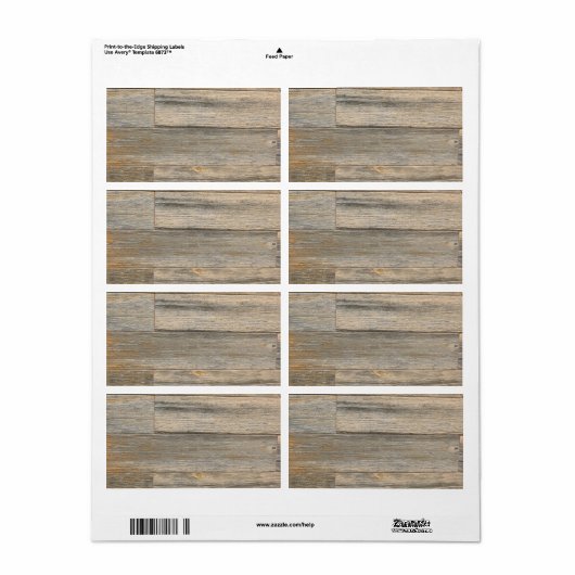 軽い動揺して木素朴の木目の板 ラベル (フルシート)