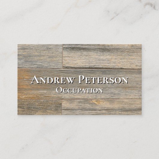 軽い動揺して木素朴の木目の板 名刺 (正面)