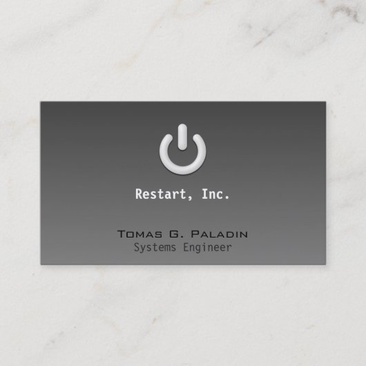 軽い勾配のスタンバイ 名刺 (正面)