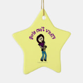 軽い女の子のサ遊クソフォン セラミックオーナメント (右)