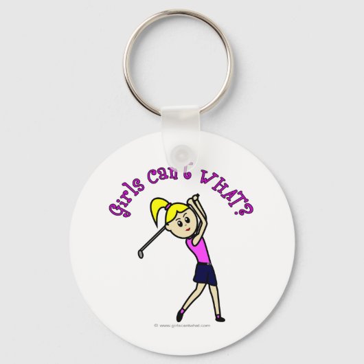 軽い女性ゴルファー キーホルダー (正面)