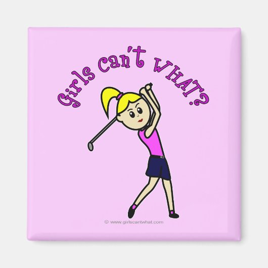 軽い女性ゴルファー マグネット (正面)