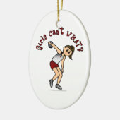 軽い女性ディスカス セラミックオーナメント (左)