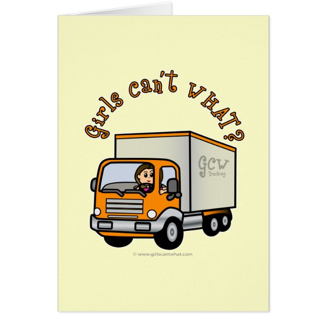 軽い女性トラックドライバー (正面)