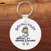 軽い女性船長 キーホルダー (正面)