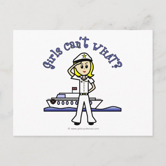 軽い女性船長 ポストカード (正面)