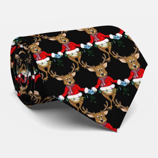 軽い弦のクリスマストナカイ ネクタイ (ロール)