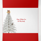 軽い弦のクリスマスランバージャックプレイド 三つ折りクリスマスカード (内部中)