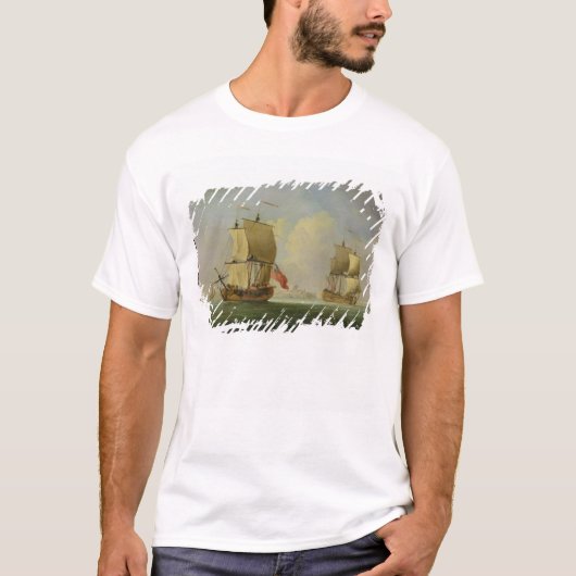 軽い微風の英国のSloopそしてフリゲート艦( Tシャツ (正面)