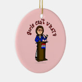 軽い政治家 セラミックオーナメント (右)