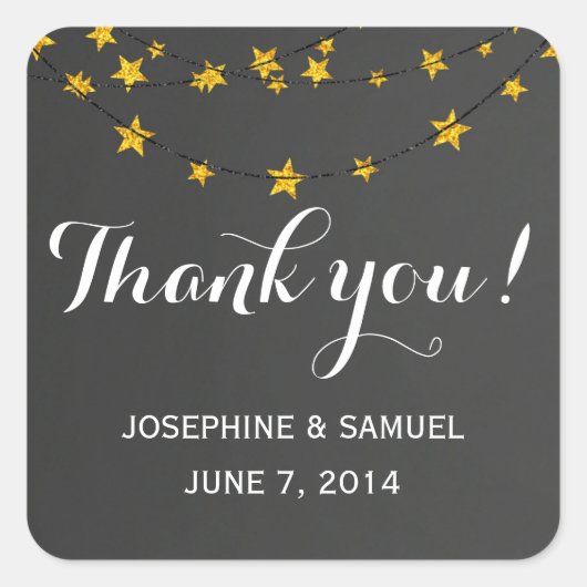 軽い文字列の黒板スクエアステッカー スクエアシール (正面)