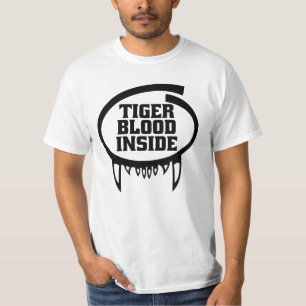 軽い服装のためのワイシャツの中のトラの血 Tシャツ