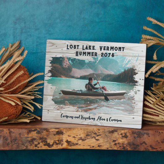 軽い木のブラシストロークフレームメモリ節約 フォトプラーク (側面)