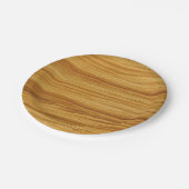 軽い木目 ペーパープレート (アングル)