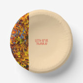 軽い桃離れの幸せ感謝祭感謝していの人 ペーパーボウル (正面)