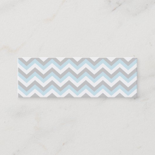 軽い水のターコイズのシェブロンのシックなジグザグパターン スキニー名刺 (正面)