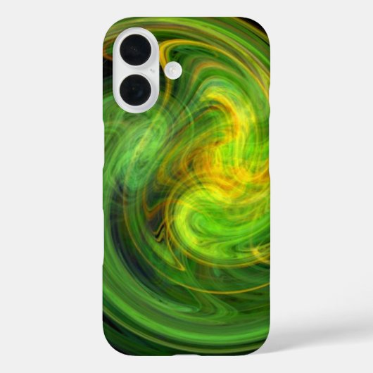 軽い渦 , 鮮やかな緑 Case-Mate iPhoneケース (裏面)