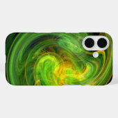 軽い渦 , 鮮やかな緑 Case-Mate iPhoneケース (裏面 (横))