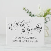 軽い灰色ときに私たちはあなたを延期したハグ結婚。 招待状 (スタンド正面)