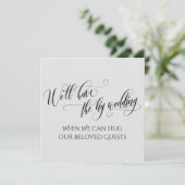 軽い灰色ときに私たちはあなたを延期したハグ結婚。 招待状 (スタンド正面)
