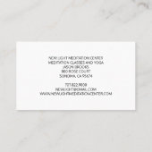 軽い瞑想とヨガに囲まれたシャーマン 名刺 (裏面)