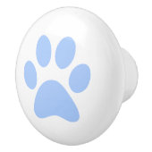 軽い空色の足のプリントのpawprint セラミックノブ (右)