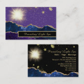 *～*軽い紫色のエネルギーボール金ゴールド 名刺 (正面/裏面)