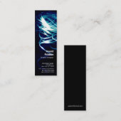 軽い絵画の青い名刺 スキニー名刺 (正面/裏面)