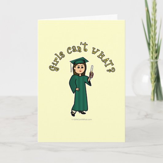 軽い緑の卒業生 カード (正面)