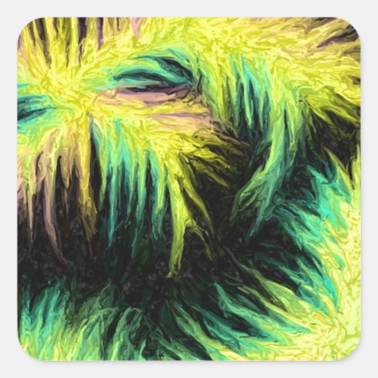 軽い羽のデザイン スクエアシール (正面)