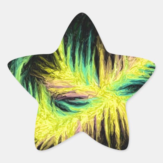 軽い羽のデザイン 星シール (正面)