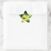 軽い羽のデザイン 星シール (バッグ)