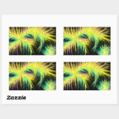 軽い羽のデザイン 長方形シール (シート)