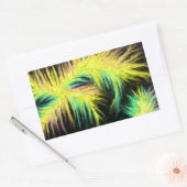 軽い羽のデザイン 長方形シール (封筒)