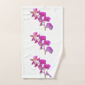 軽い背景に蘭バスタオルセット バスタオルセット (ハンドタオル)