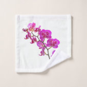 軽い背景に蘭バスタオルセット バスタオルセット (ウォッシュタオル)