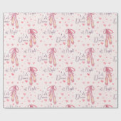 軽い背景のバレエ·ポイント·シューズ ラッピングペーパー (フラット)