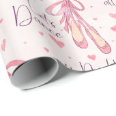 軽い背景のバレエ·ポイント·シューズ ラッピングペーパー (ロールコーナー)