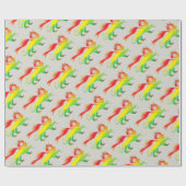 軽い背景のラスタ色のJudahのライオン ラッピングペーパー (フラット)