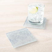 軽い花パターン背景のテンプレート ガラスコースター (アングル)