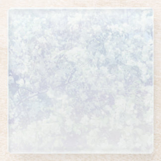 軽い花パターン背景のテンプレート ガラスコースター