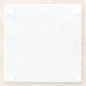 軽い花パターン背景のテンプレート ガラスコースター (裏面)