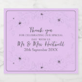 軽い酒の上の薄紫ボトルラベル リキュールボトルラベル (シングルラベル)